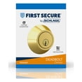 thumbnail image 6 of First Secure by Schlage Single Cylinder Deadbolt in Bright Brass, 6 of 10