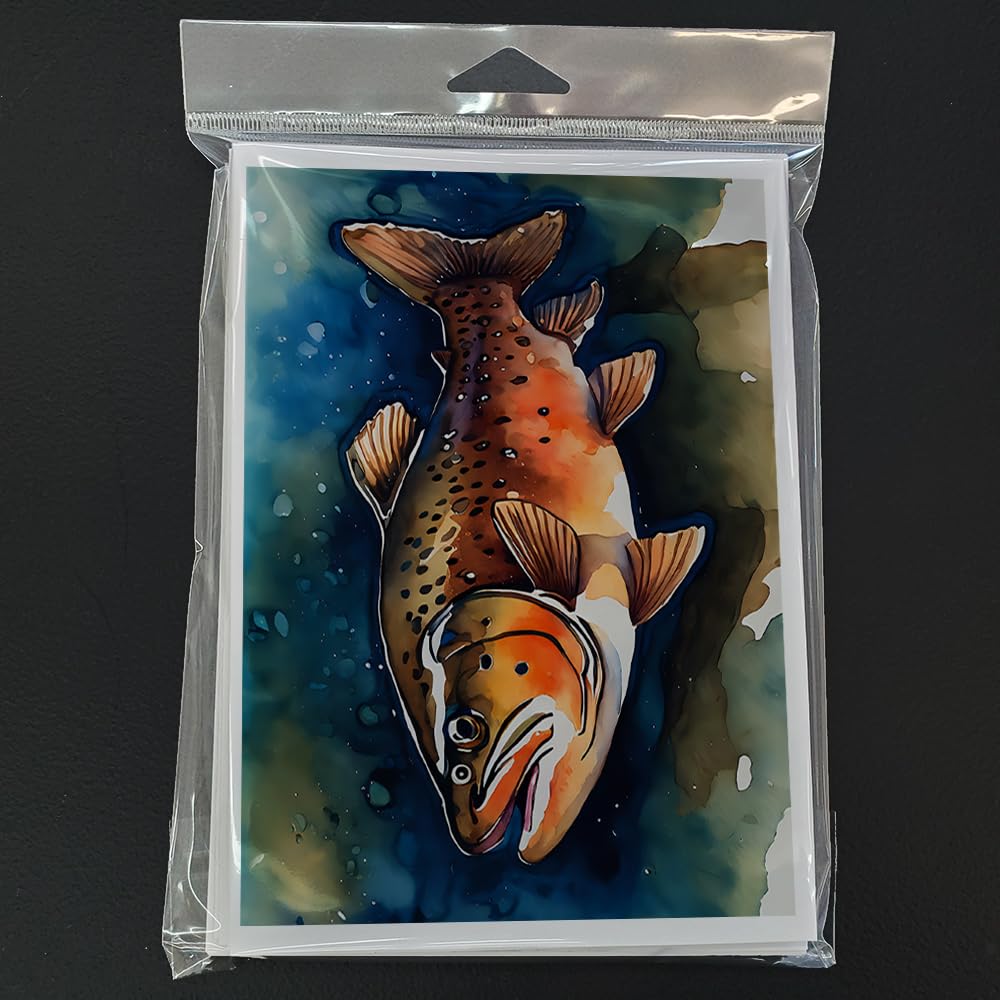 Brown Trout Greeting Cards Pack of 8 7 in x 5 in