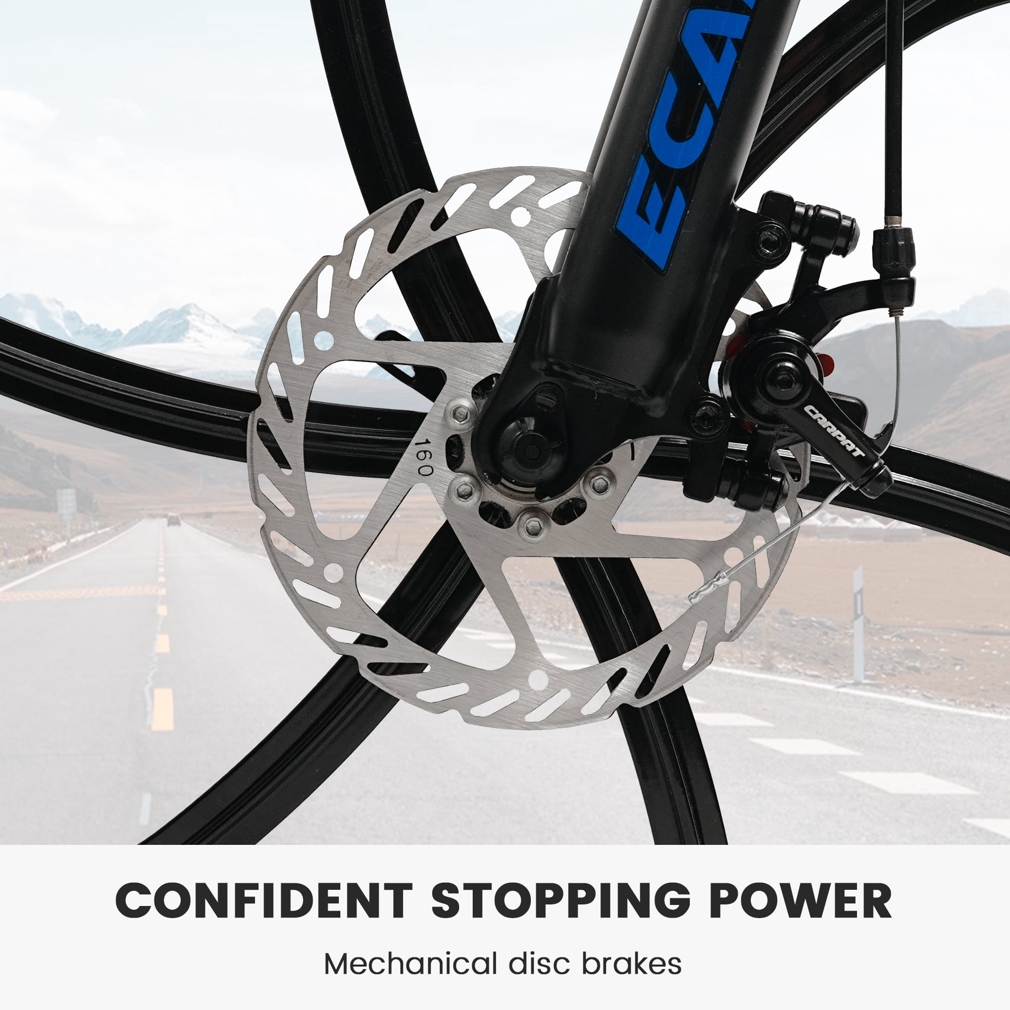 26 Inch Full Suspension Mountain Bike for Men, 21 Speed Mountain Bicycle with Dual Disc Brakes, High-Carbon Steel Frame Outdoor MTB Bike for Men Adult, Black