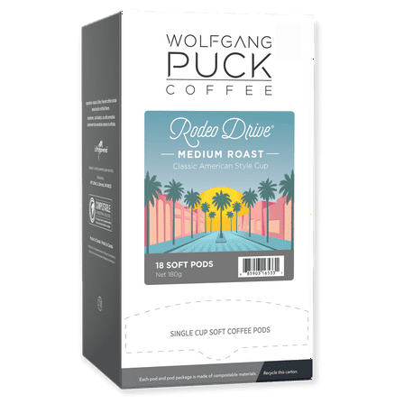 Wolfgang Puck Coffee Soft Pods, Rodeo Drive, 18 count (Pack of 3)