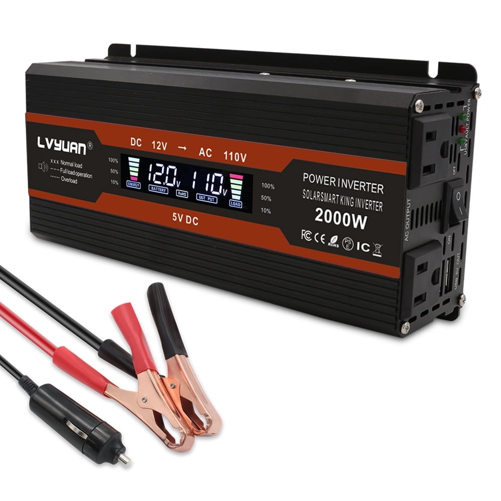 Yinleader 500 Watt Car Power Inverter 12V to 110V DC to AC Converter, Car Inverter with Dual 3.1A USB Ports Yinleader 500 Watt Car Power Inverter 12V to 110V DC to AC Converter, Car Inverter with Dual 3.1A USB Ports