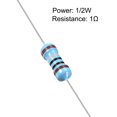 thumbnail image 2 of 1/2W 1 Ohm Metal Film Resistors 0.5W 1% Tolerances 5 Color Bands 100Pcs, 2 of 4