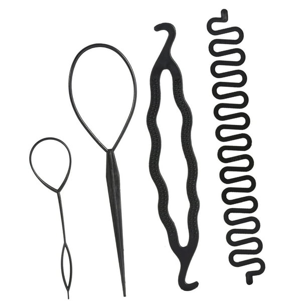 Juego De Herramientas Para Hacer Moños Para El Cabello, Discos Para Peinar Trenzados Para Mujeres Con Accesorios De Bricolaje Para Cabello Largo Peinados 4 Piezas 9 Piezas