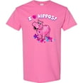 thumbnail image 3 of Inktastic I Love Hippos with Pink Hippo and Flowers T-Shirt, 3 of 5