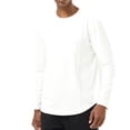 thumbnail image 3 of Men's Long Sleeve T-Shirt Nylon Spandex Quick Dry Running Top Athletic Training Shirt Moisture Wicking Workout Tee Breathable Gym Fitness Casual | Zenithor,White L, 3 of 6