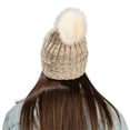 thumbnail image 6 of Women's Pompom Rock Knit Autumn Winter Beanie [One Size Fits Most], 6 of 9