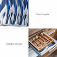 thumbnail image 6 of Placemats Set of 6, Blue White Moire Woven Placemat, Linen Place Mats for Kitchen/Dining Tables, Modern Abstract Art Washable Table Mats for Party, 6 of 8