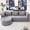Light Grey, variant on Hobestluk 96" Cloud Sectional Couch Modern Boneless Couch 3 Seater with Oversized Chaise L Shaped Modular Sofa Couches for Living Room Apartment No Assembly Required (Bubble Grey, Left Facing Chaise)