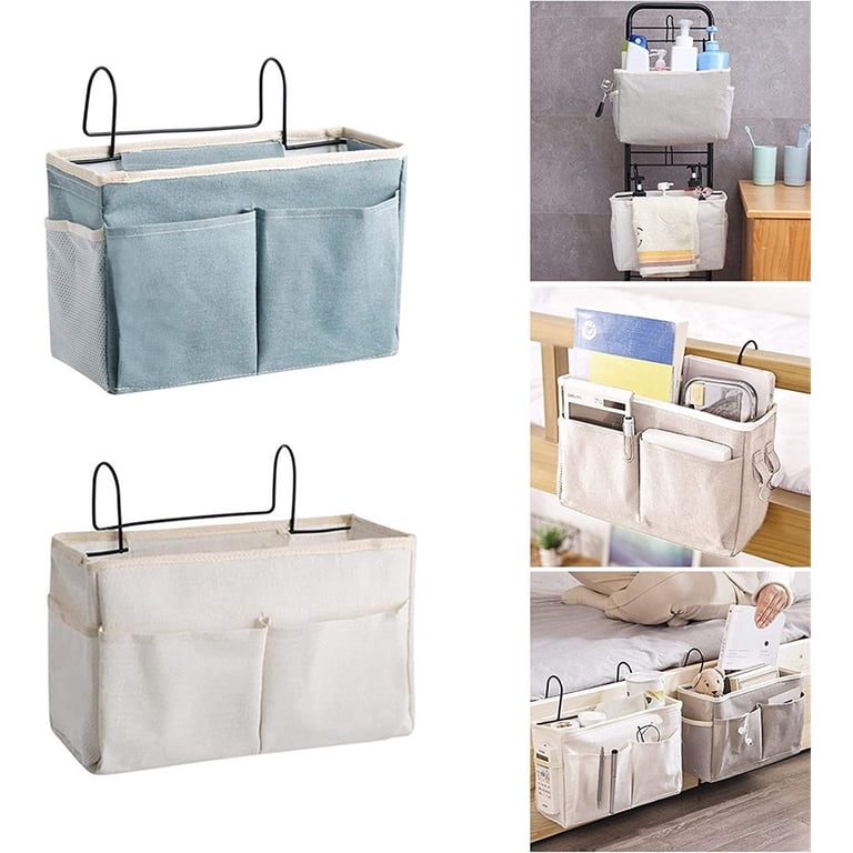 Bedside Hanging Storage Bag - Hanging Organizer For Headboard, Dorm Bed, Baby Bed Rails, Books & More