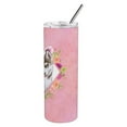 thumbnail image 3 of Carolines Treasures CK4152TBL20 20 oz Siberian Husky No.2 Pink Flowers Double Walled Stainless Steel Skinny Tumbler, 3 of 3