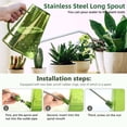 thumbnail image 3 of Watering Can, Water Can for Plants Indoor Outdoor Garden, Small Long Spout Watering Can Set with Water Mister Spray Bottle & Squeeze Bottle, 1.4L/47oz 0.4 Gallon, Green, 3 of 8