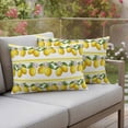 thumbnail image 5 of Summer Lemons Outdoor Pillow Covers Pack of 2 Yellow Fruit Leaf Striped White Background Waterproof Throw Pillow Covers Decorative Cushion Cases for Patio Garden Tent Balcony Couch 20x12 inch, 5 of 9