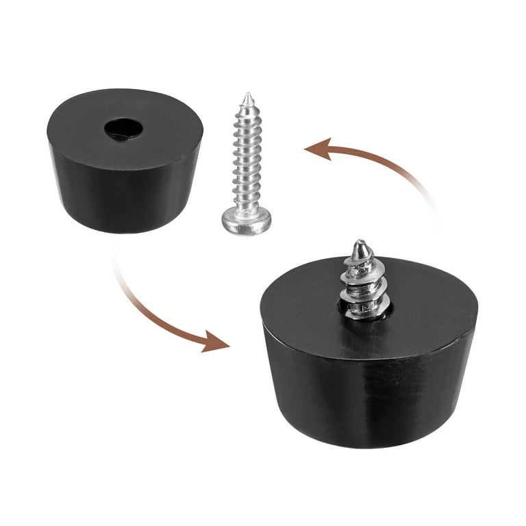 METALLIXITY 10-Pack Rubber Bumper Feet | 18mm Round Furniture Pads | Floor Protectors For Chairs & Tables