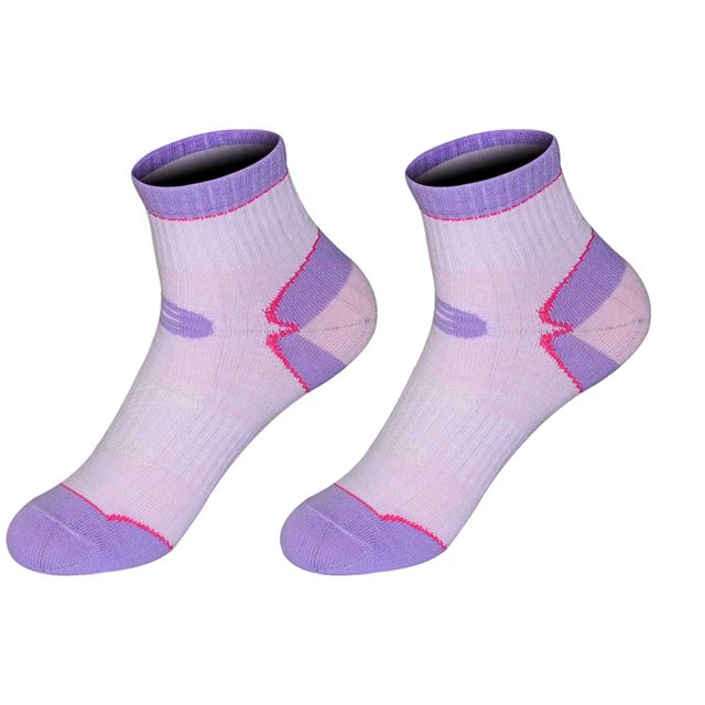 Yuarrent Calcetines al aire libre Mujeres Hombres Elástico Camping Senderismo Pesca Calcetines que absorben la humedad, rojo y morado claro y M Type3 NO3