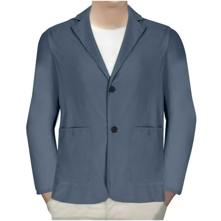 PuLe Jackets for Men Men s Casual Fashion Sports Thin Solid Color Long-sleeved Hoodless Casual Coat/jacket