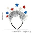thumbnail image 3 of Patriotic Headband, 4th of July Head Boppers - Red White Blue Headpiece,USA Flag Headbands for Independence Day Party Favors Fourth of July Party Accessories, Memorial Day Headbands, 3 of 4