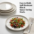 thumbnail image 3 of Artena Large Ceramic Dinner Plates Set Of 4, 10.75 Inch Embossed Kitchen Salad Plates, Modern Serving Plates For Restaurant, Plat, 3 of 7