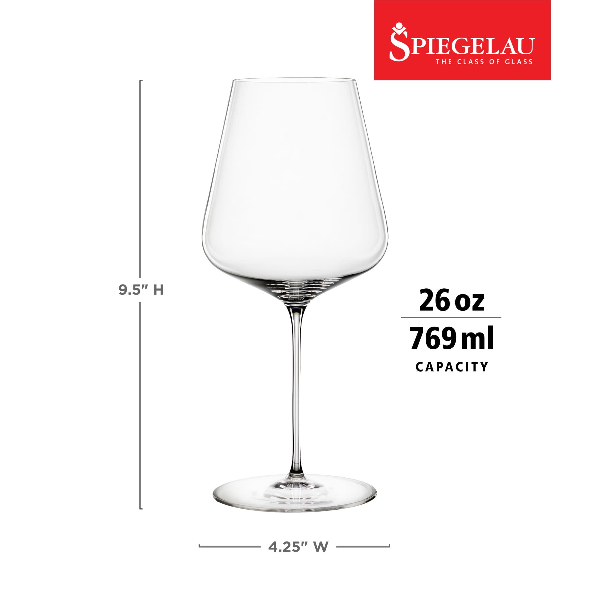 Spiegelau Definition Bordeaux Glass, Wine Glasses for Wedding 26oz Set of 2