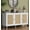 White, variant on 47.2" Rattan Sideboard Buffet Cabinet with 3 Doors,Boho Sideboard Buffet Cabinet with Adjustable Shelves, White Console Table for Living Room, Dining Room, Entryway, Coffee Bar