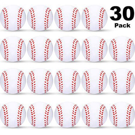 30 Pack Baseball Stress Ball  Mini Foam Sports Ball  Foam Sports Ball for School Carnival Reward  Party Bag Gift Fillers (Baseball  30 Packs)