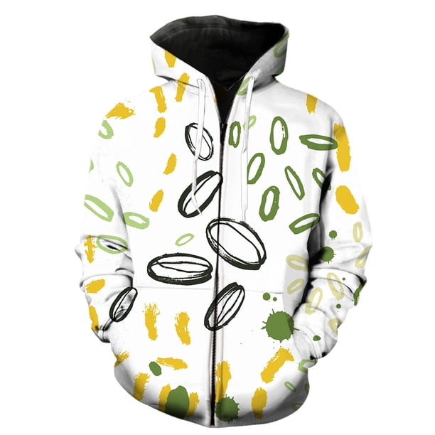 Sudadera con capucha y cremallera para hombre, diseño de grafiti abstracto, estilo Harajuku, con estampado 3D, divertida, de manga larga, gran oferta de primavera 2024, unisex.