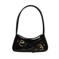 thumbnail image 3 of Bolso de hombro para mujer, bolso informal de piel sintética para citas, desplazamientos, trabajo, compras Negro, 3 of 10