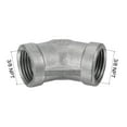 thumbnail image 2 of Unique Bargains 3/8 NPT Female Thread 45 Degree Elbow Pipe Fitting 304 Stainless Steel, 2 of 5