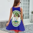 thumbnail image 6 of Flag of Belize Women's Tank Dress V Neck Sleeveless Summer Sundress, 6 of 7