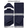 thumbnail image 5 of Wantdo Men's Big and Tall Coat Warm Winter Jacket Heavyweight Winter Parka Coat Navy 3XL, 5 of 9