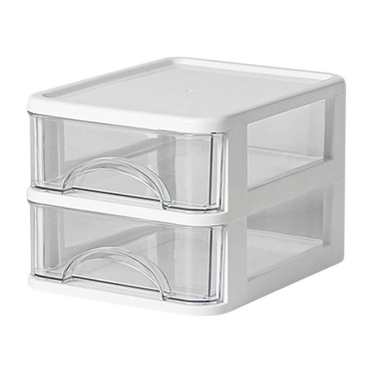 Cute Desktop Storage Box, Transparent Small Drawer Desk, Plastic Mini Storage  Box, Rabbit Stationery Storage Box