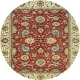 thumbnail image 1 of Ahgly Company Machine Washable Indoor Round Abstract Fire Brick Red Area Rugs, 5' Round, 1 of 7