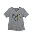 thumbnail image 5 of Women's Gameday Couture Gray Marquette Golden Eagles Iconic Edge Rhinestone V-Neck T-Shirt, 5 of 7