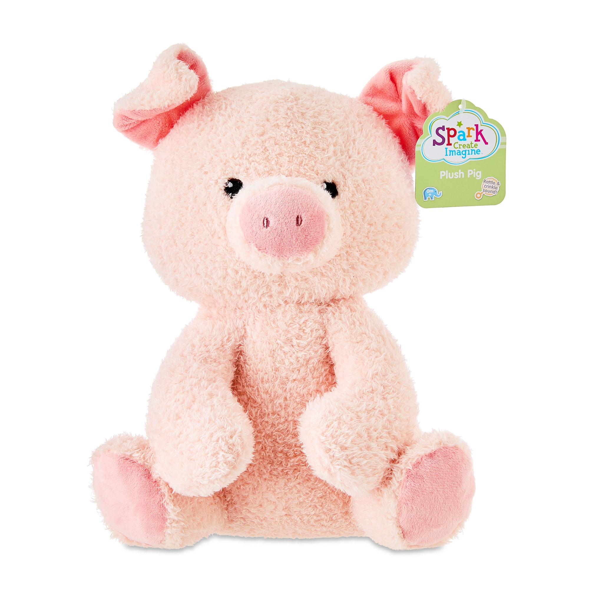 Spark Create Imagine Pig Plush Toy, Pink, 10 in