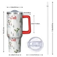 thumbnail image 2 of White Christmas Snowman Pattern Tumbler with Handle and Lid,40oz Double Wall Vacuum Insulated Tumbler,Cups Gift for Women and Men, 2 of 7