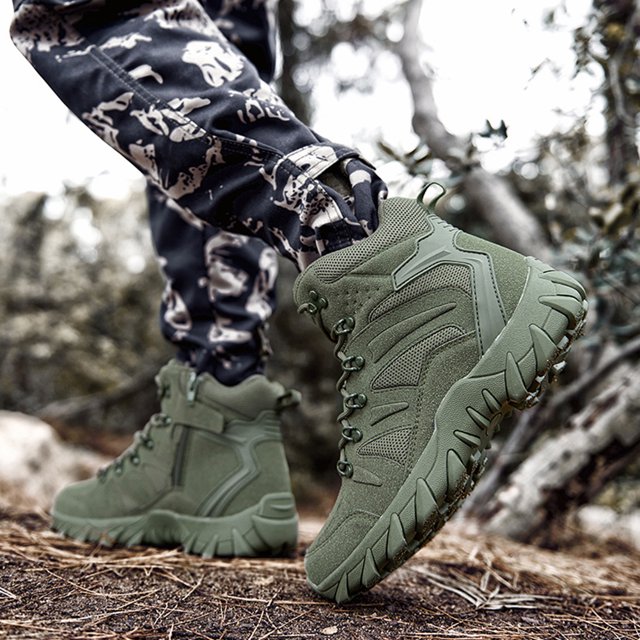 Botas De Trabajo Tácticas Botas de escalada para hombre, botas de combate tácticas impermeables antideslizantes, ligeras y duraderas DQrwqpou Tenis De Mujer Tenis De Hombre