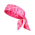 thumbnail image 2 of UJNDER Ladies Ribbon Sports Yoga Hair Tie Headband Care Awareness Flowing Scarf Band Headbands for Women,Pink1,One Size, 2 of 3