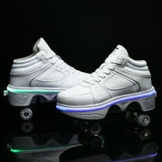 KOFUBOKE Roller Skate Shoes - Sneakers - Roller Shoes 2-in-1 Suitable for Outdoor Sports Skating Invisible Roller Skates The Best Choice for Building Confidence Style