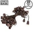 thumbnail image 4 of Novelty Lights 50 Foot String Light Set - Indoor/Outdoor Stringer Set for Christmas, Wedding Decor, Patios, & More - C9/E17 Intermediate Base (Brown Wire, 12" Spacing), 4 of 4