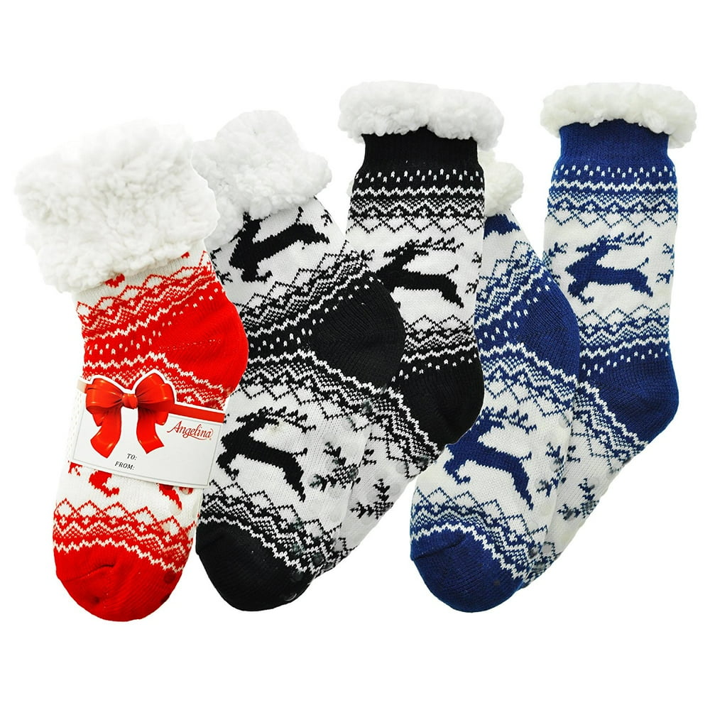 Grinder Punch Christmas Printed Socks Colorful Festive Fun Slipper