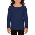 thumbnail image 4 of UACY Kids Girls Long Sleeve Shirts Crewneck Ruched Side Slim Fit Tops Ribbed Knit Casual Tee Shirt, 4 of 8
