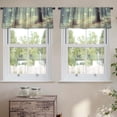 thumbnail image 2 of LALILO Kitchen Curtain Valance Happy New Year 2018 Lettering Rod Pocket Window Curtain 52"x 18" Set of 2, 2 of 7