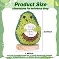 thumbnail image 5 of Funny Positive Avocado 2 Pack Handmade Emotional Support Knitting Wool Pear Doll Gift with Wooden Base for Friends, Parties, Christmas Decoration and Encouragement(C11), 5 of 7