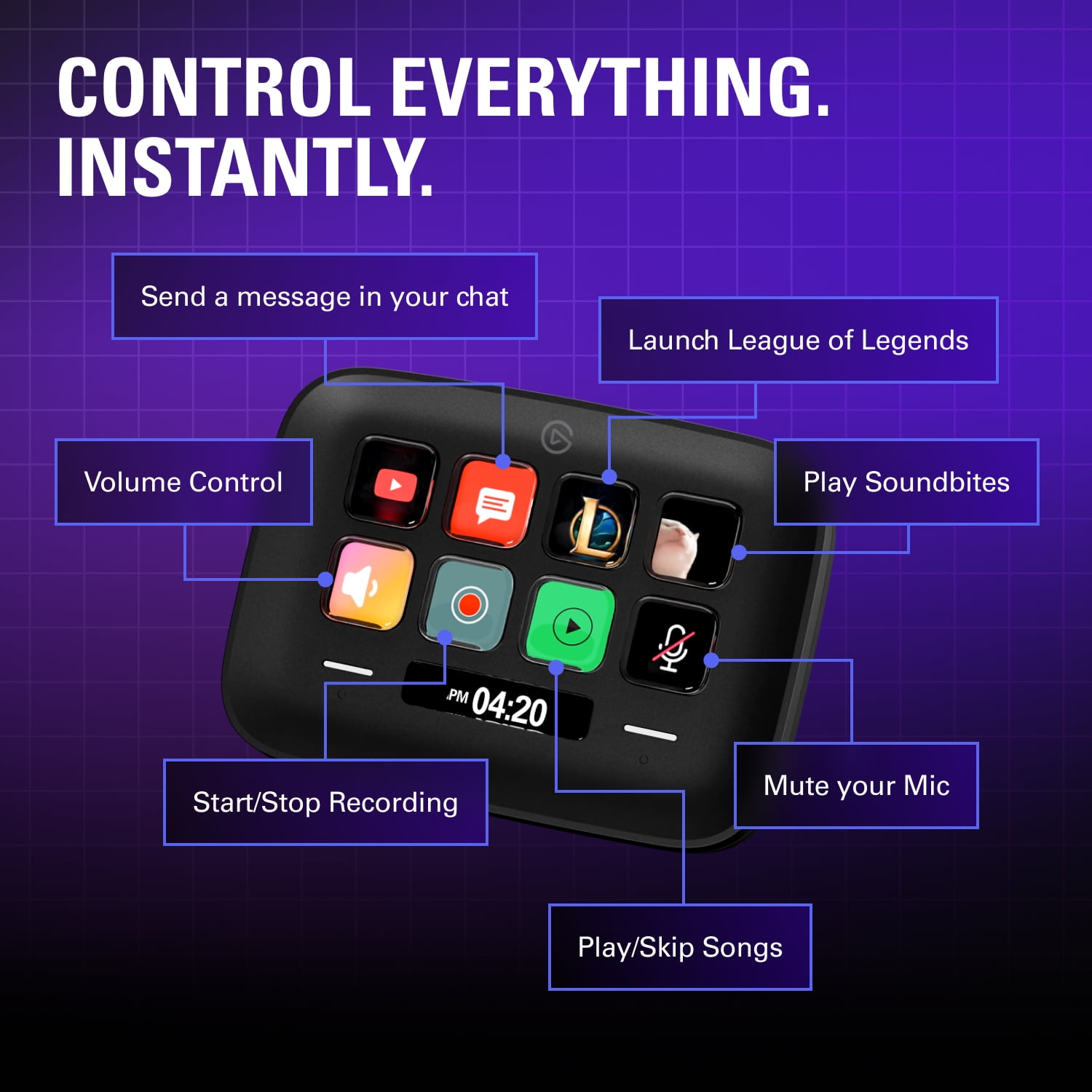 Elgato Stream Deck Neo (Black) – USB Productivity Controller, 8 Customizable Keys, Speed Through Tasks & Workflows, For Working/Streaming/Music/Gaming, Laptop Friendly, Drag-’n-Drop Setup on Mac/PC