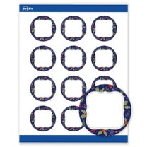 Avery Labels, 2" Diameter, Silver-Navy, Matte, 120ct