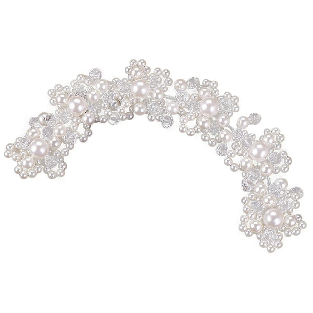 Accessoires de Cheveux de Mariage Robe de Mariée Perle de Cheveux Cristal Coiffe de Mariée à la Main Accessoires de Robe de Mariée