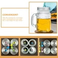 thumbnail image 5 of 4 Pcs Mason Jar Straw Lids Jars Anti-leakage Wide Mouth Canning Covers with Stoppers Glass Kitchen Protectors, 5 of 6