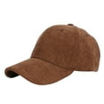 thumbnail image 2 of Corduroy Baseball Cap for Women Men Casual Solid Color Adjustable Size Baseball Hat for Fall Winter, 2 of 3