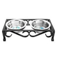 thumbnail image 2 of Indipets 90041 1 Pint Raised Wrought Iron Elevated Feeder, Black, 2 of 4