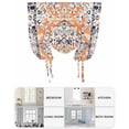 thumbnail image 6 of Orange Boho Tie Up Curtains for Window, Thermal Insulated Balloon Shade Adjustable Rod Pocket Curtains Valance Panels for Kitchen Bathroom Cafe 42 x 63 Vintage Ethnic Tribe Abstract Art, 6 of 6