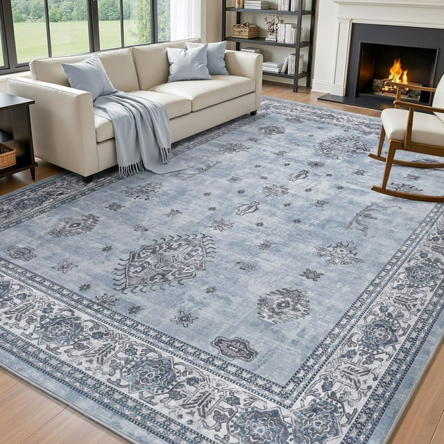 D Boho Area Rug for Living Room Machine Washable Rug Non Slip Carpet Soft Living Room Rug Room Decor Rugs for Bedroom Kids Playroom
